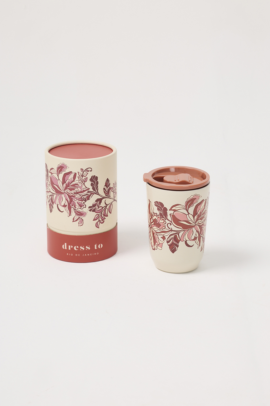 Pink Flor 12.9 oz Thermal Cup_1