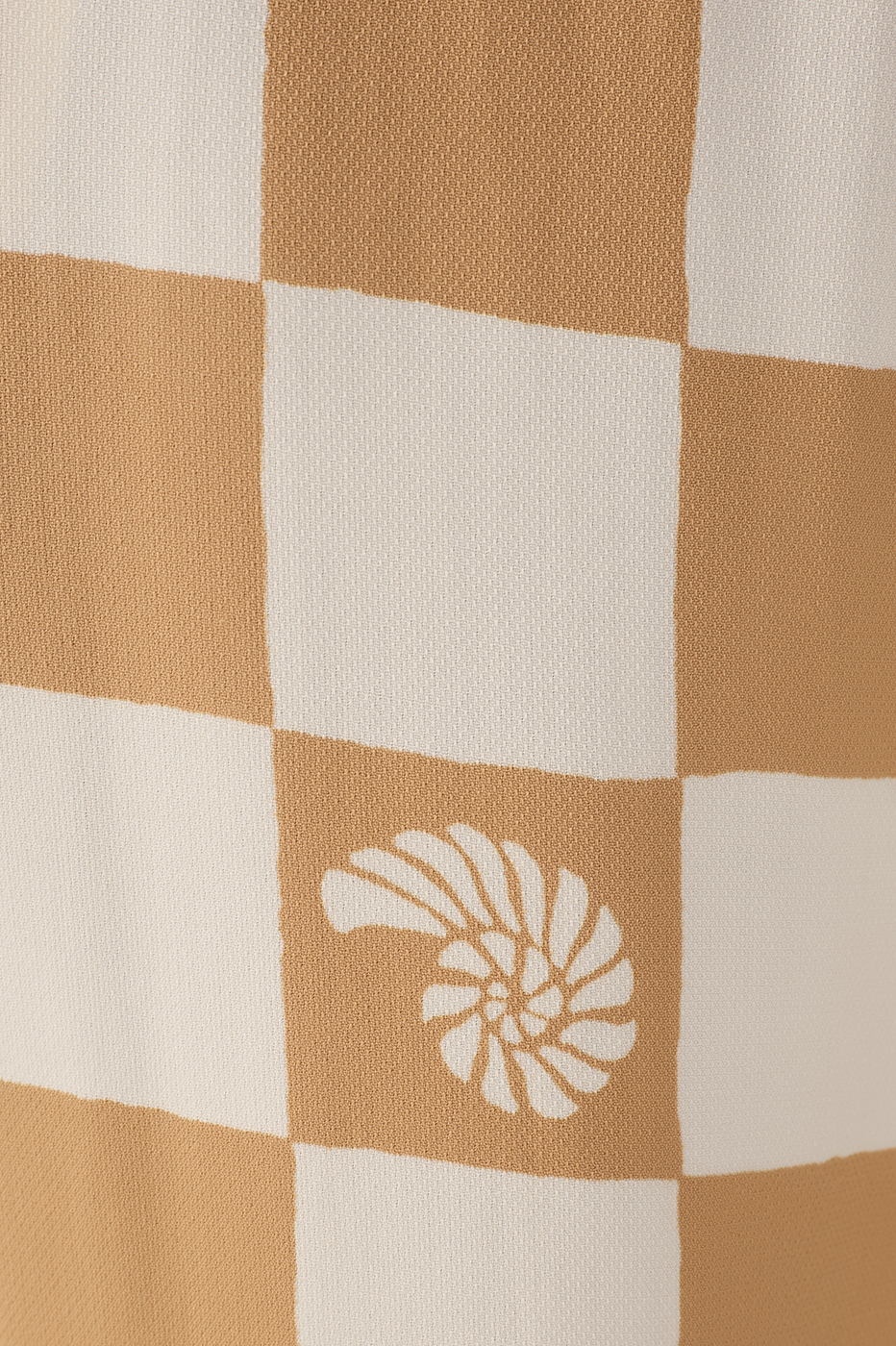Beige Conchas Plaid Beach Wrap_1