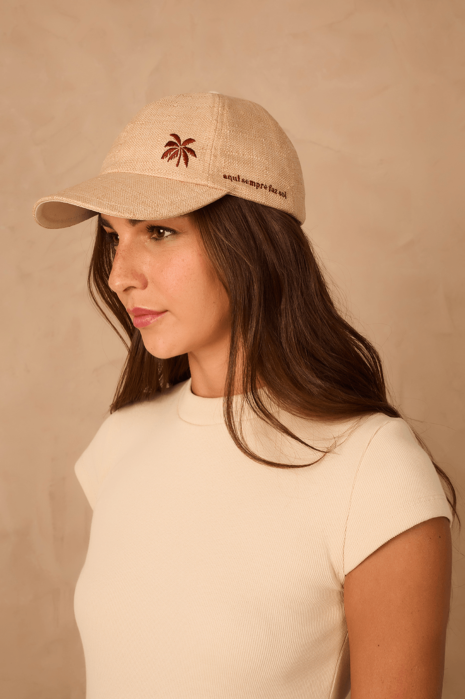 Natural Fibers Orla Embroidered Baseball Cap
