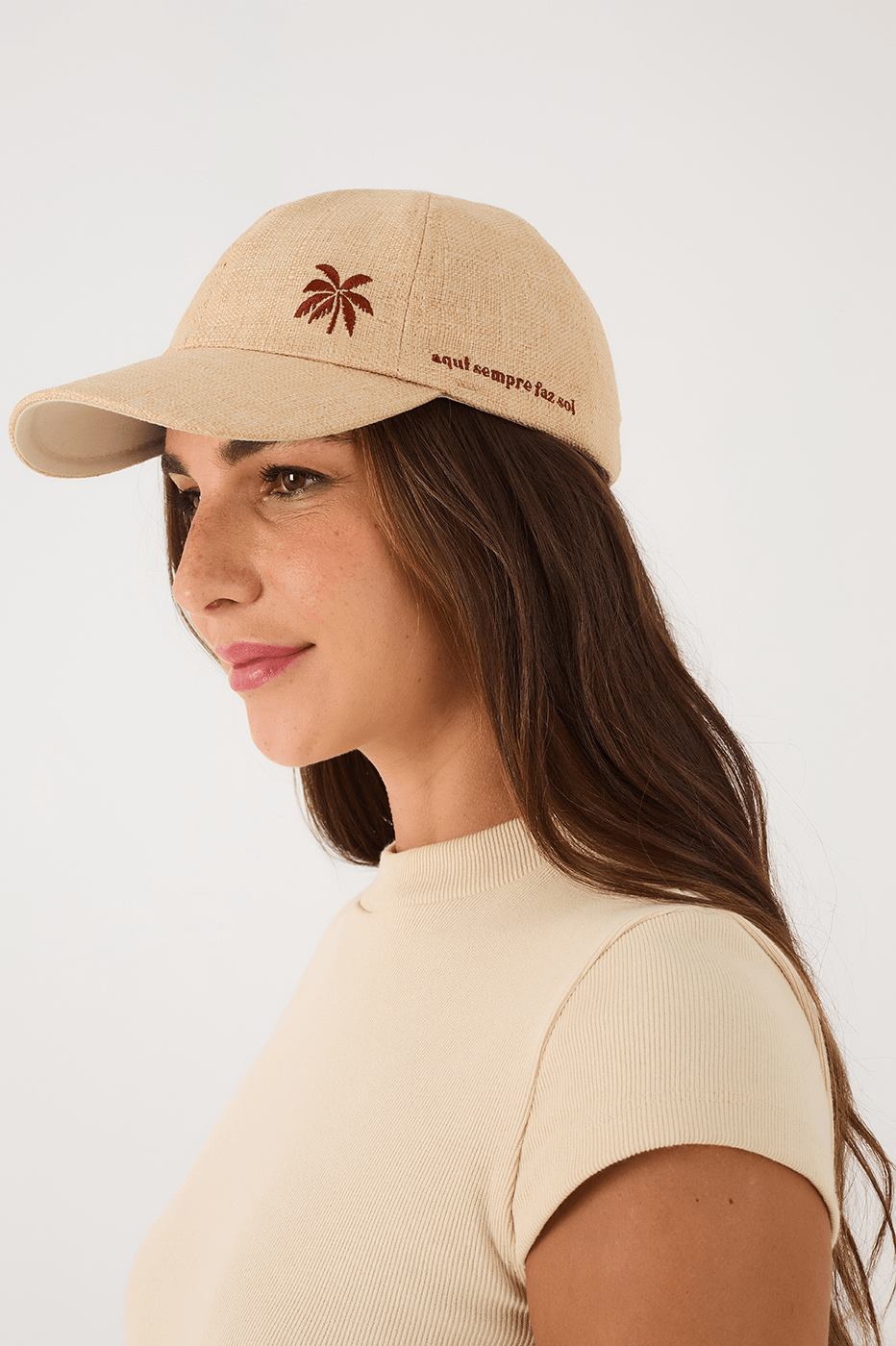 Natural Fibers Orla Embroidered Baseball Cap