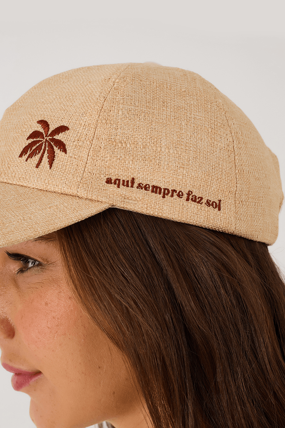 Natural Fibers Orla Embroidered Baseball Cap