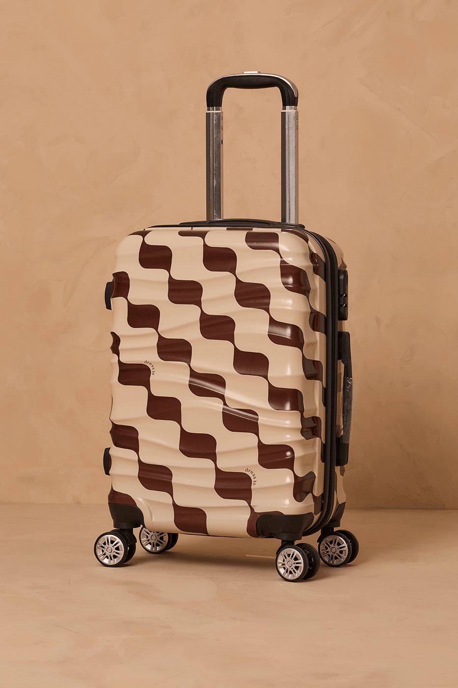 Brown Bossa Nova Hardside Combination Lock Spinner Carry-On Bag