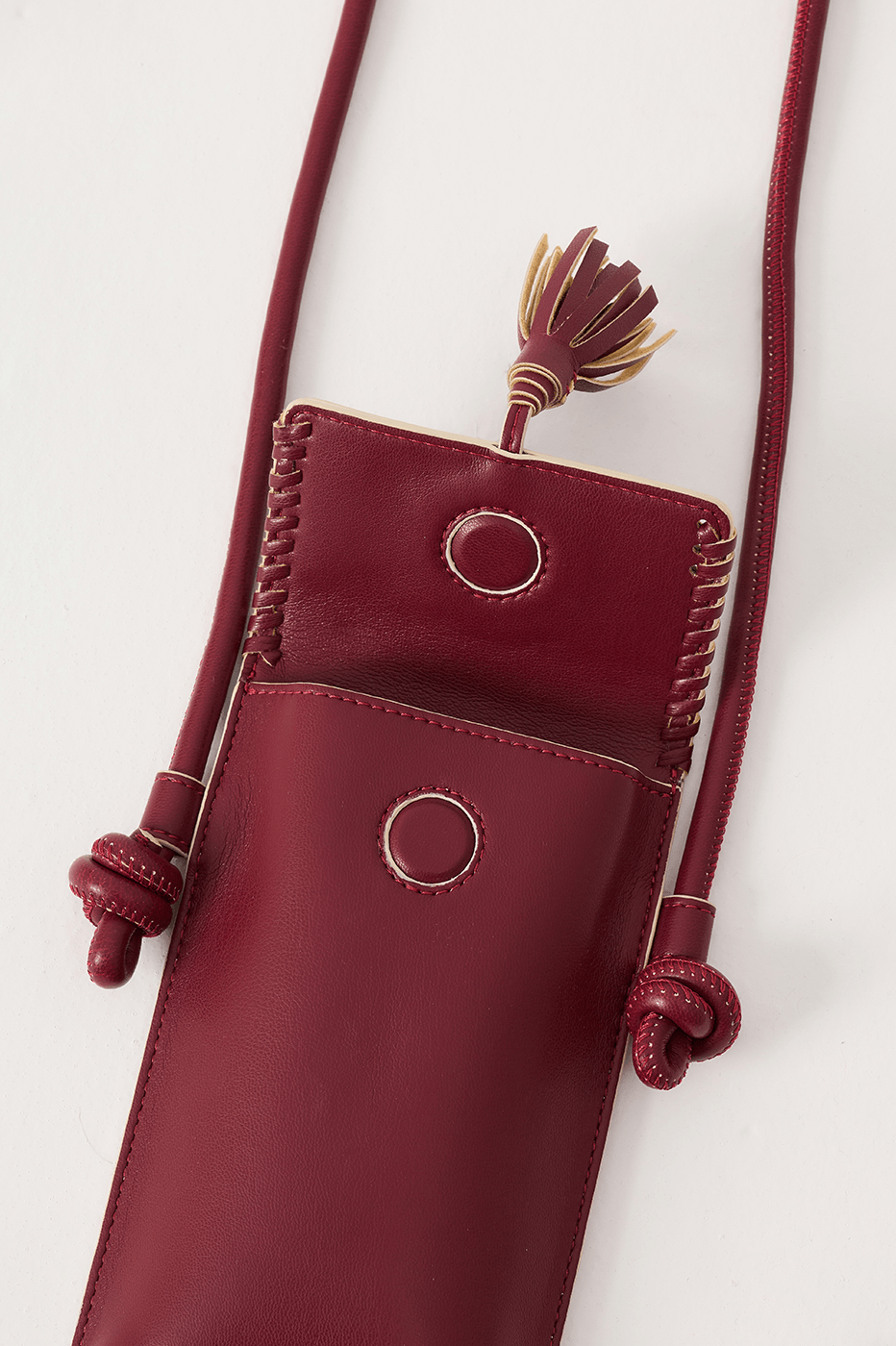 Wine Bossa Cellphone Magnet Closure Crossbody Bag