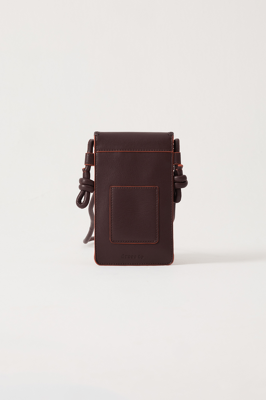 Brown Caffeine Cellphone Magnet Closure Crossbody Bag