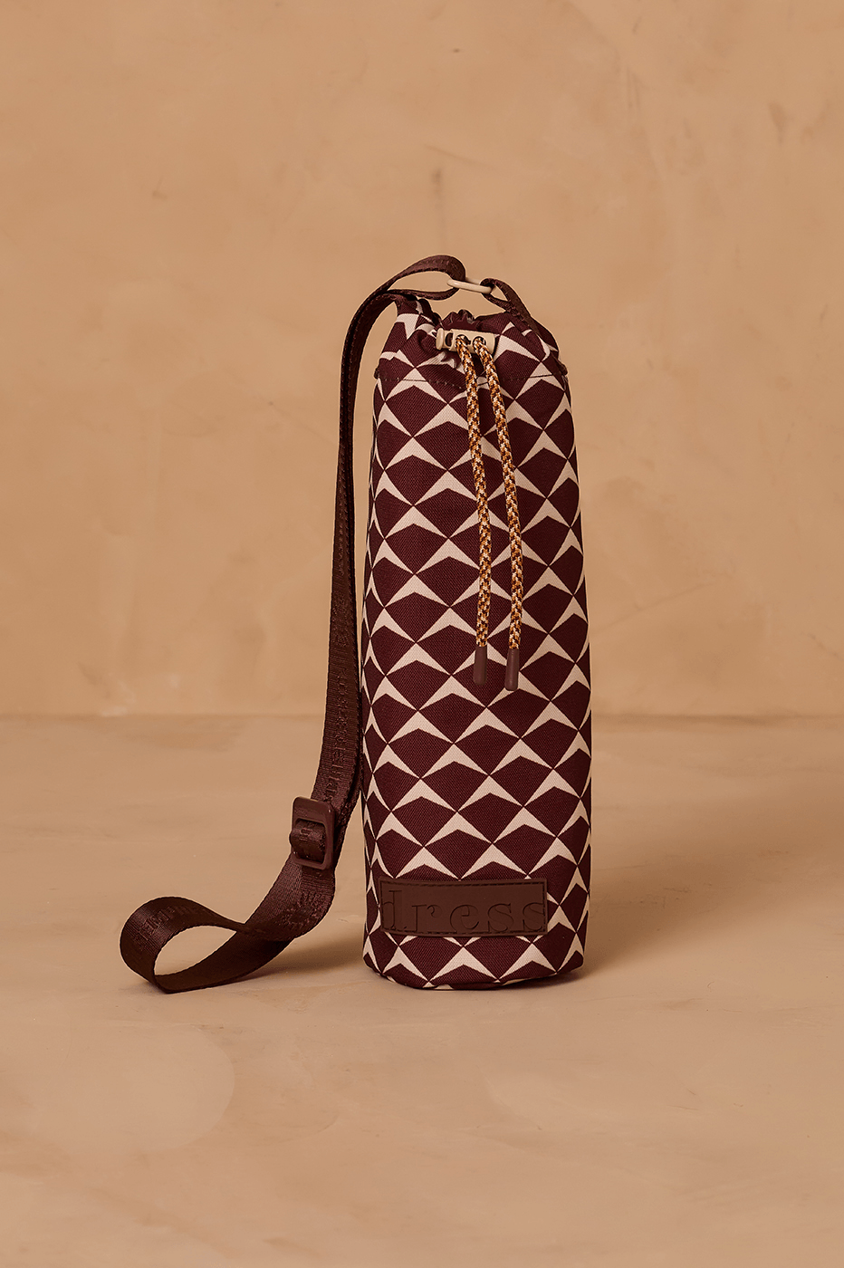 Brown Asa Delta Crossbody Wine Bag