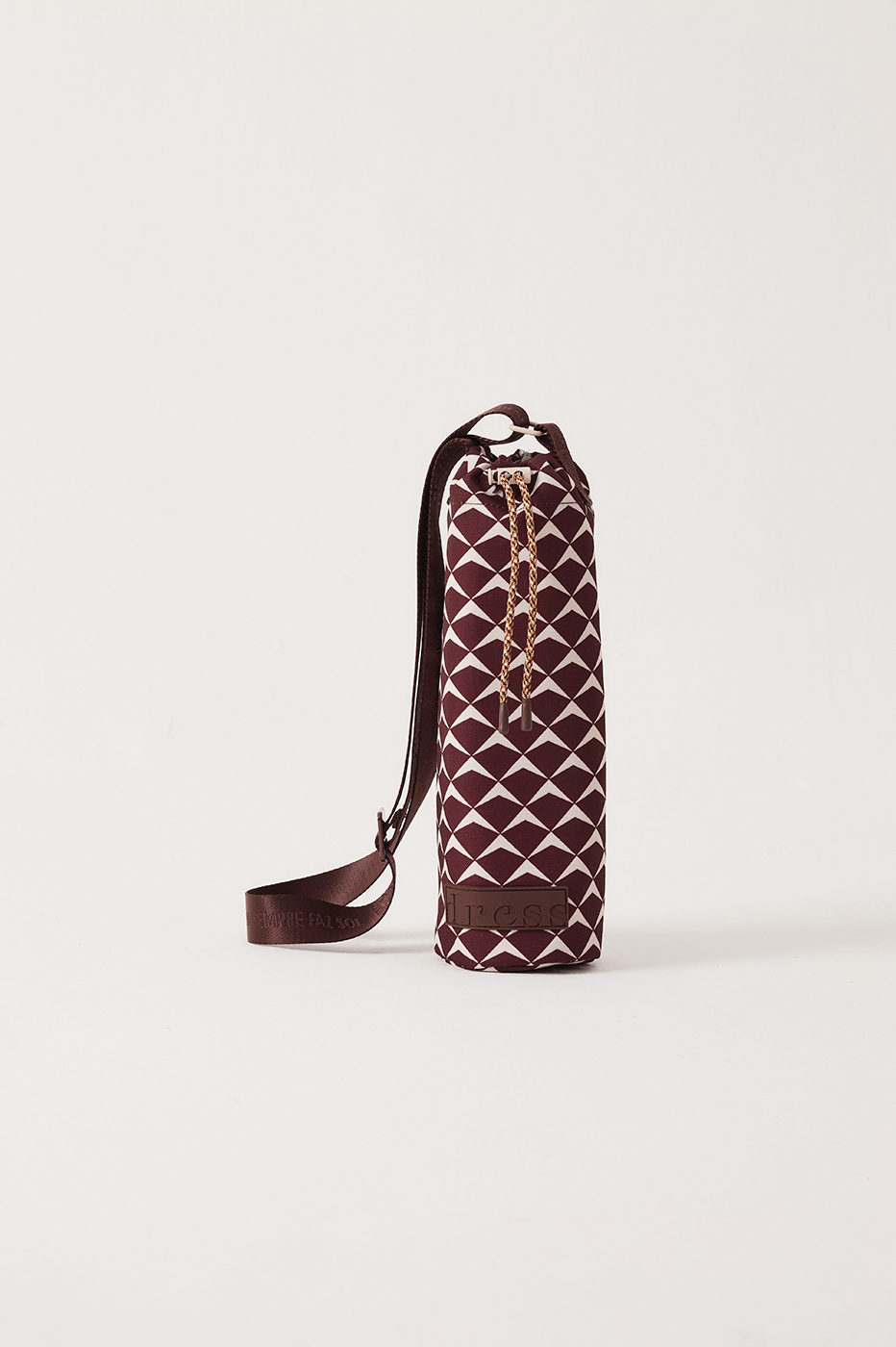 Brown Asa Delta Crossbody Wine Bag