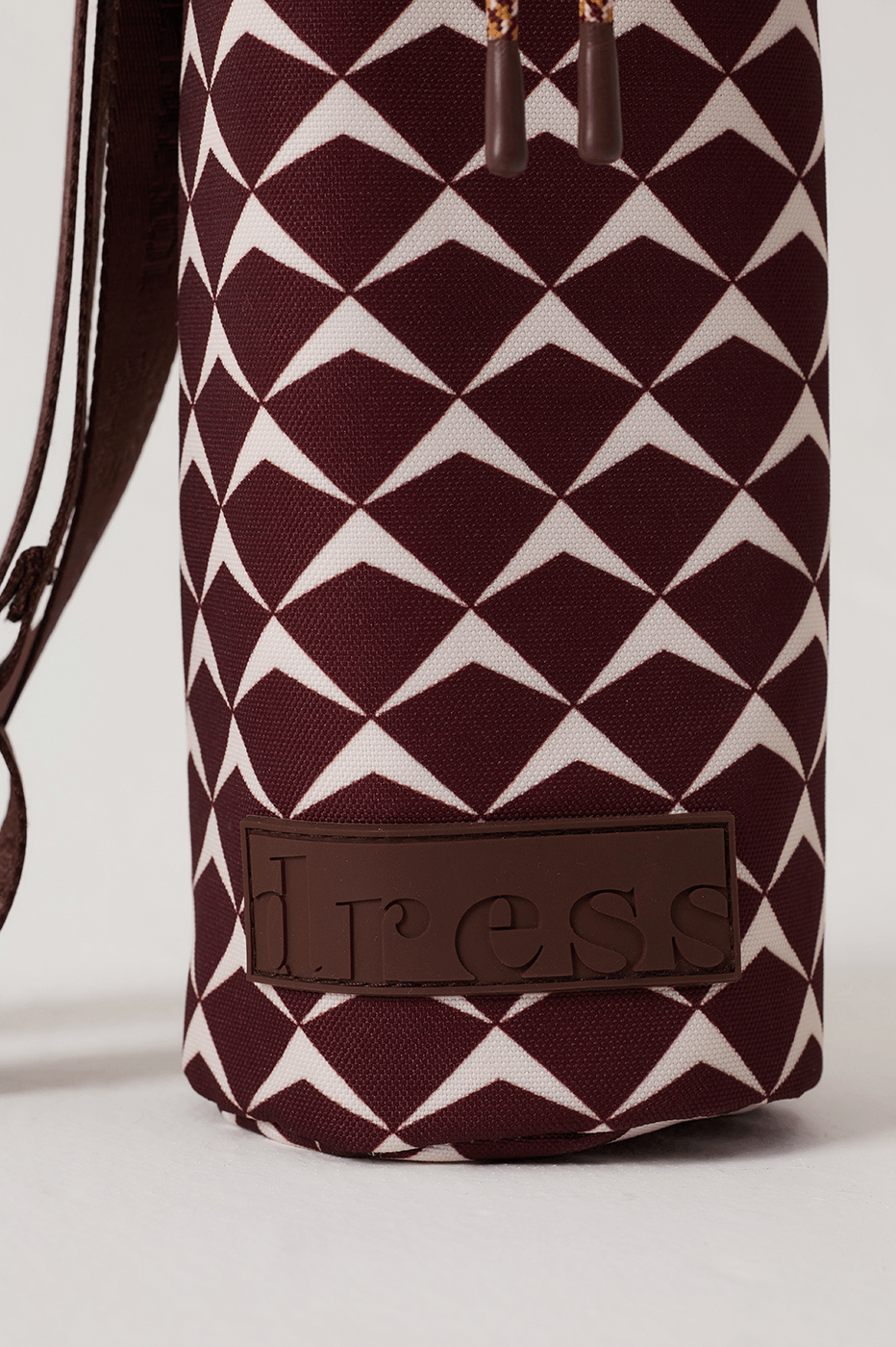 Brown Asa Delta Crossbody Wine Bag
