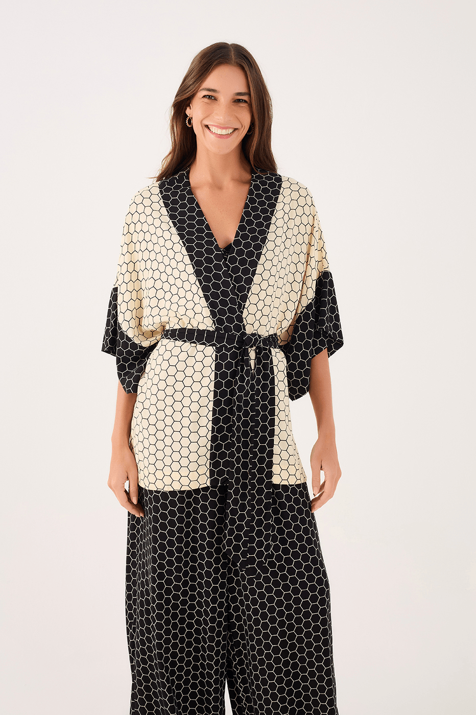 Mel Print Kimono
