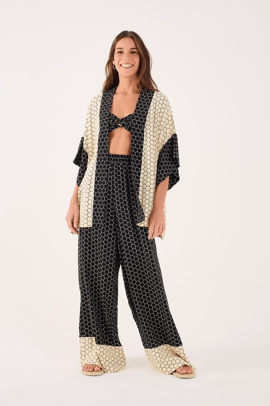 Mel Print Kimono