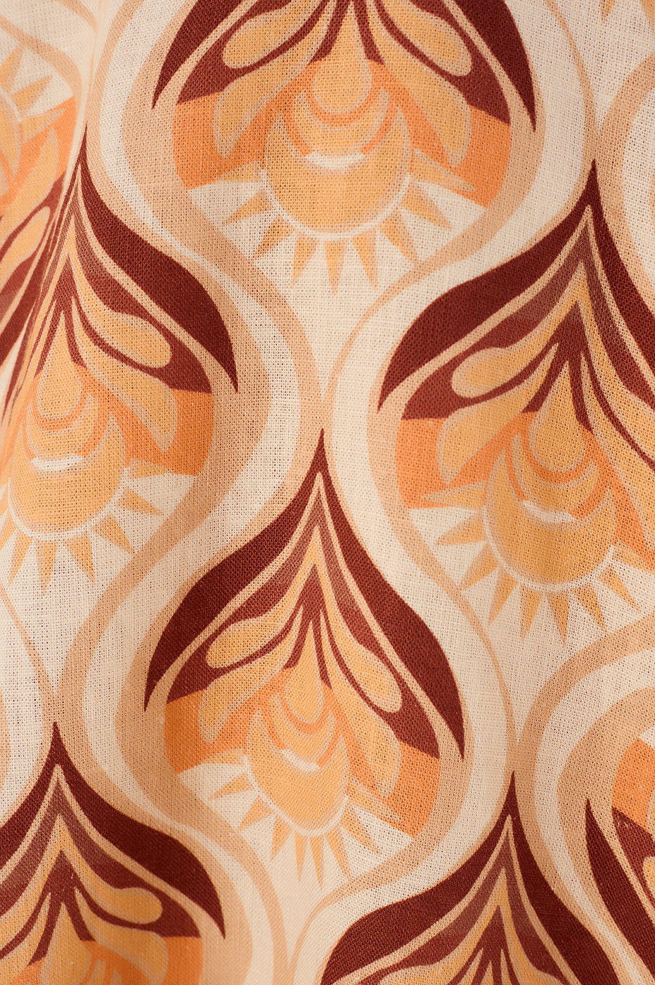 Kimono With Linen Top In Light Mix Print_7
