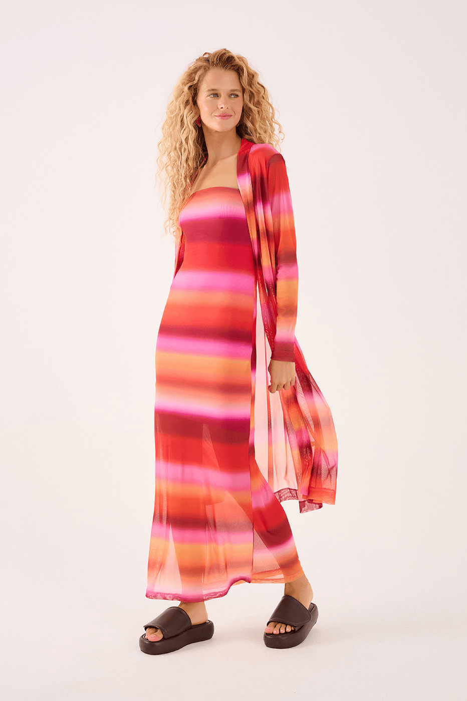 Tarde Print Tulle Cardigan_1