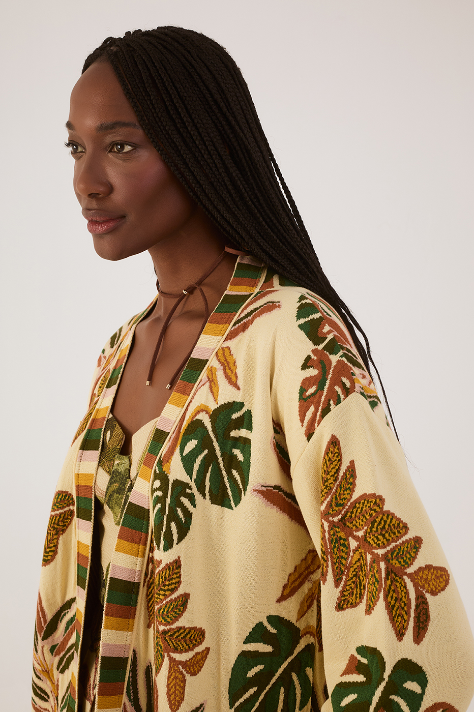 Tropikat Print Jacquard Jnit Cardigan_6